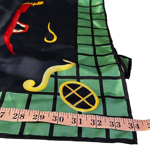 Bvlgari Silk Scarf Vintage Gondola Designer Davide Pizzigoni Blue Green 34" x 34 - Picture 11 of 12